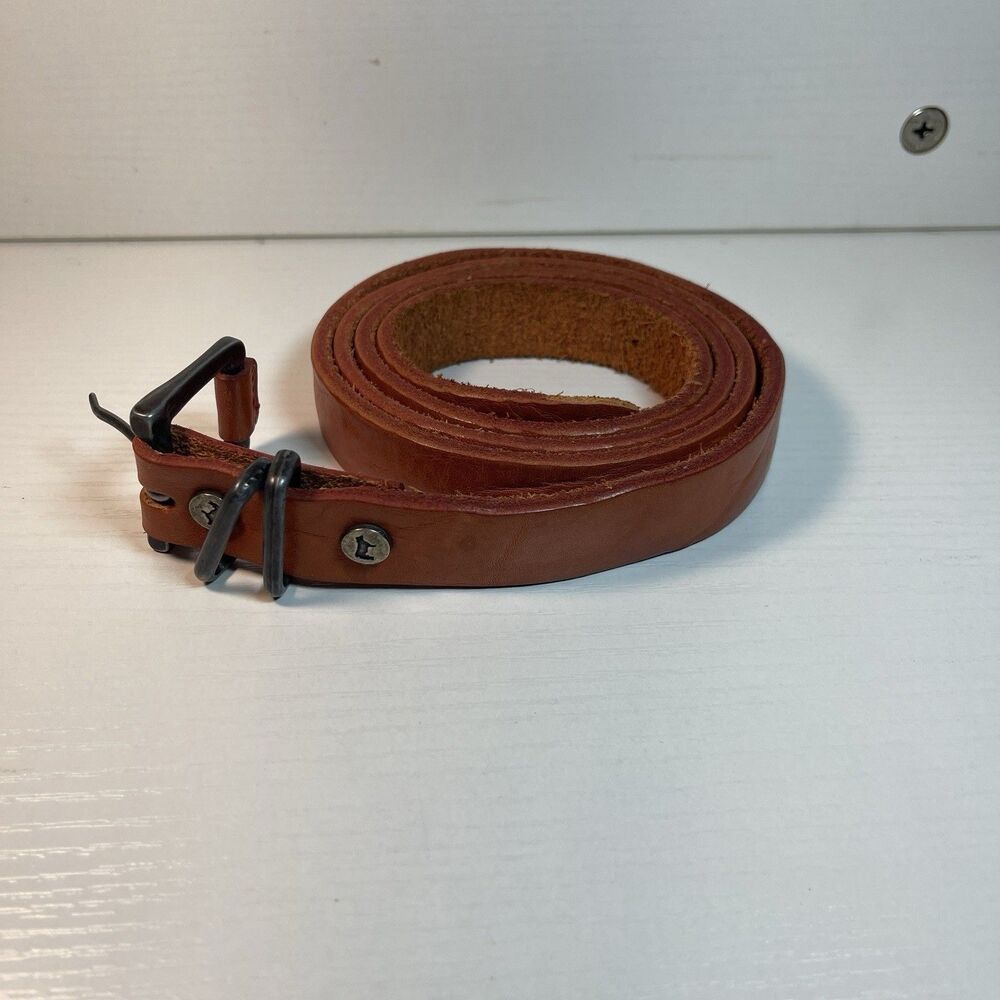 WOMEN'S WILL LEATHER GOODS Orange GENUINE LEATHER BELT SIZE L